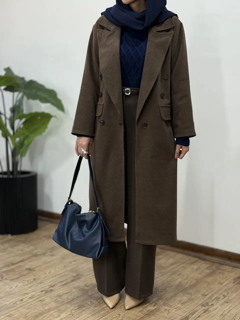 پالتو فوتر بلند آستردار آیسو نهال